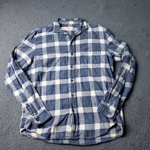 Mollusk California Shirt Mens S Small Long Sleeve Cotton Plaid Button - Picture 1 of 7
